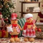 Christmas Decoration Ornament Gingerbread Man Retractable Window Figurine - Image 3