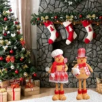 Christmas Decoration Ornament Gingerbread Man Retractable Window Figurine - Image 6