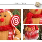 Christmas Decoration Ornament Gingerbread Man Retractable Window Figurine - Image 7
