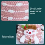 Knitted Velvet Gift Bag For Christmas Presents With Handle And 3D Doll Decoration - Image 5