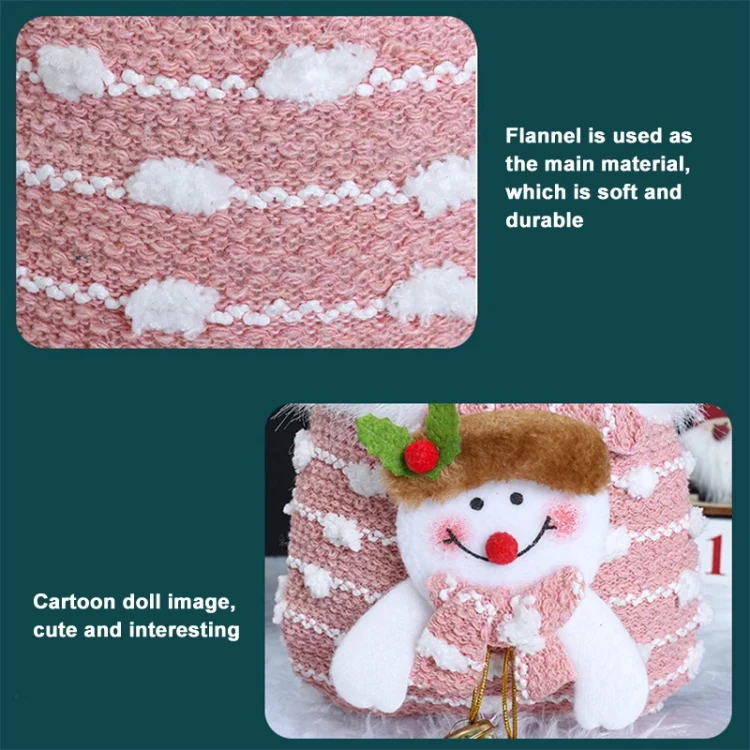 TBD06055463_B4.webp Knitted Velvet Gift Bag For Christmas Presents With Handle And 3D Doll Decoration - Image 5