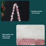 Knitted Velvet Gift Bag For Christmas Presents With Handle And 3D Doll Decoration - Image 6