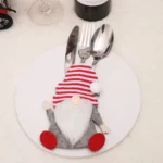 Cartoon Faceless Doll Knife Fork Cover Christmas Decorations