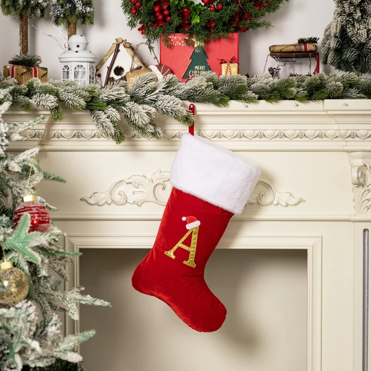 Velvet Alphabet Stock Christmas Decoration Supplies DIY Gift Stock