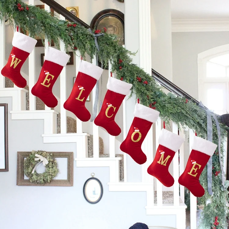 TBD06055491_B1.webp Velvet Alphabet Stock Christmas Decoration Supplies DIY Gift Stock - Image 2