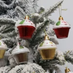 4pcs /Box Glossy Round Pastry Christmas Balls Painted Christmas Tree Hanging Decoration - Image 3