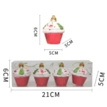 4pcs /Box Glossy Round Pastry Christmas Balls Painted Christmas Tree Hanging Decoration - Image 5