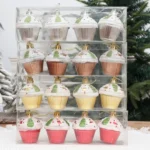 4pcs /Box Glossy Round Pastry Christmas Balls Painted Christmas Tree Hanging Decoration - Image 6