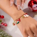Christmas Tree Santa Claus Charm Bracelet - Image 5