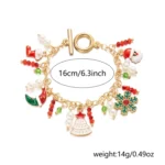 Christmas Tree Santa Claus Charm Bracelet - Image 4