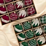 12pcs /Box 6cm Diamond Flocked Christmas Balls Painted Christmas Tree Ornaments - Image 5