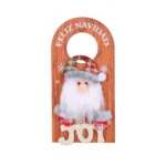 Christmas Cartoon Door Handle Wooden Plaque Hanging Decoration