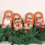 Christmas Cartoon Door Handle Wooden Plaque Hanging Decoration - Image 2