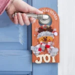 Christmas Cartoon Door Handle Wooden Plaque Hanging Decoration - Image 7