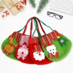 Christmas Children Gift Velvet Handbag Christmas Eve Candy Apple Bag - Image 4
