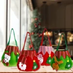 Christmas Children Gift Velvet Handbag Christmas Eve Candy Apple Bag - Image 5