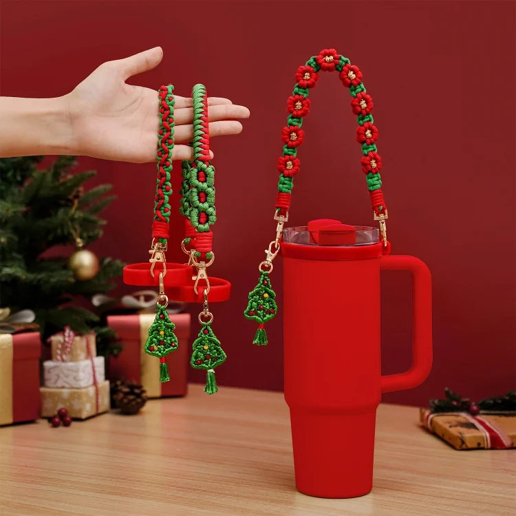 TBD06055547_B1.webp For Stanley Water Cup Christmas Hand-held Rope Knitted Strap - Image 2