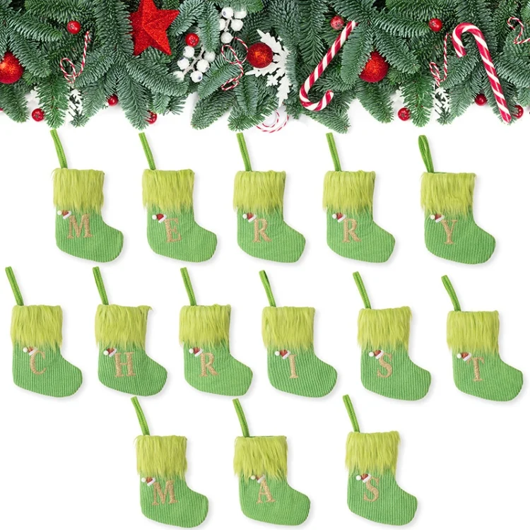 TBD06055550_B1.webp Knitted Letter Christmas Sock DIY Home Hangings - Image 2