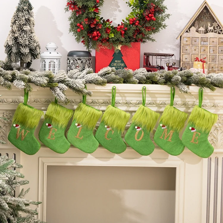 TBD06055550_B3.webp Knitted Letter Christmas Sock DIY Home Hangings - Image 4