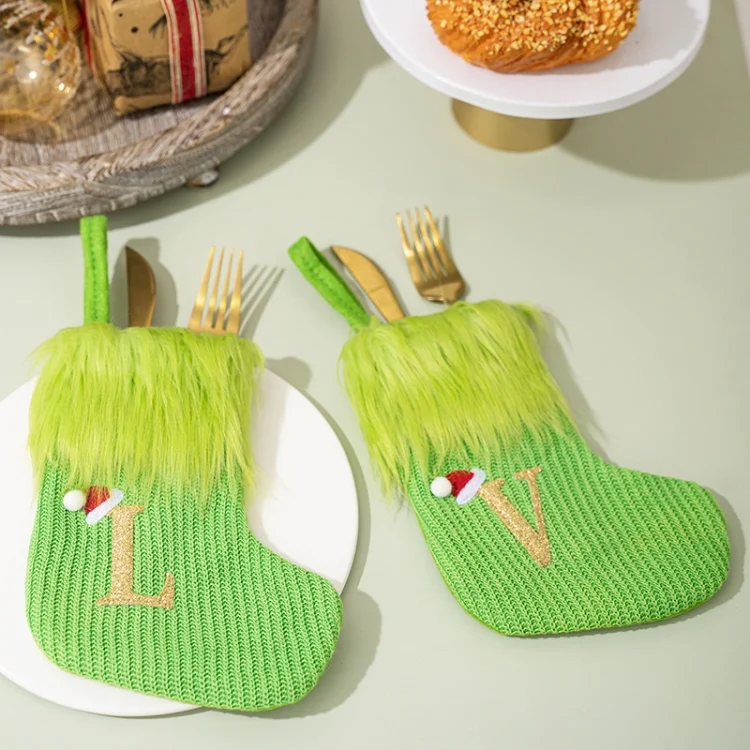 TBD06055550_B5.webp Knitted Letter Christmas Sock DIY Home Hangings - Image 6