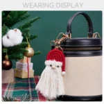 Holiday Cartoon Cute Santa Claus Bag Ornament Keychain Pendant - Image 4