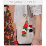Holiday Cartoon Cute Santa Claus Bag Ornament Keychain Pendant - Image 5