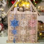 Acrylic Double Layer Snowflake Ice Cream Hanging Christmas Decoration Supplies - Image 5