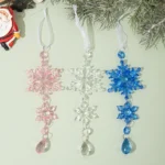 Acrylic Double Layer Snowflake Ice Cream Hanging Christmas Decoration Supplies - Image 6