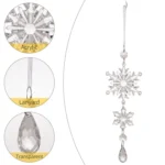 Acrylic Double Layer Snowflake Ice Cream Hanging Christmas Decoration Supplies - Image 7