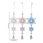 Acrylic Double Layer Snowflake Ice Cream Hanging Christmas Decoration Supplies - Image 8