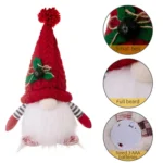 Knitted Pointed Hat Gnome Figurine With Lights Christmas Decorations - Image 6