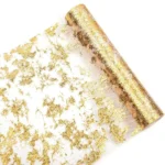 Glitter Foil Thin Mesh Table Runner for Event Party, Wedding, Christmas