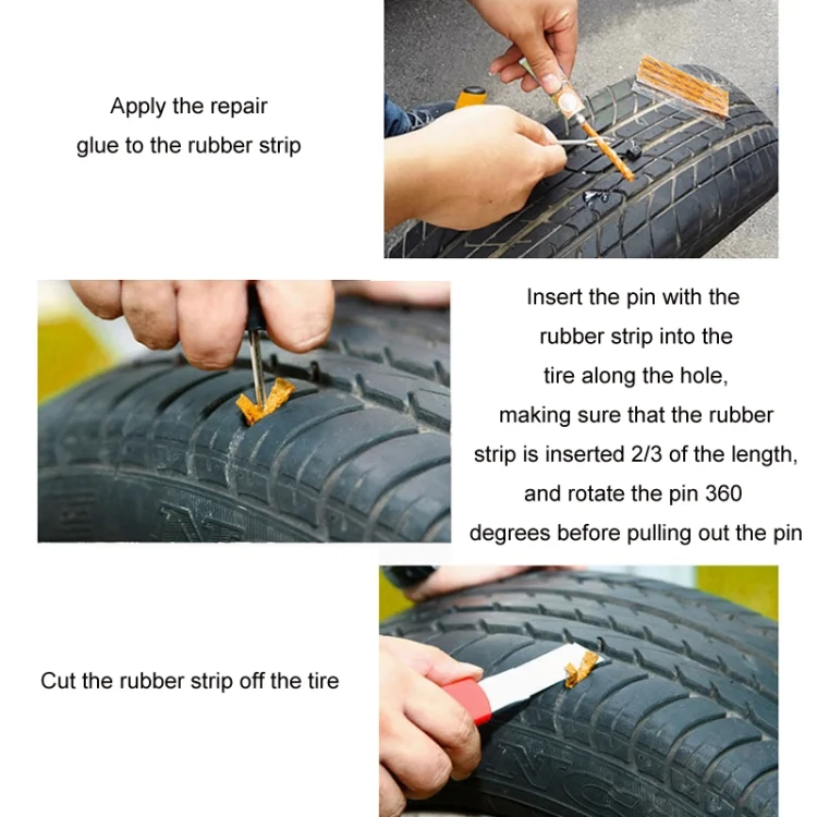 TBD06055588_B10.webp 46pcs /Set Car Tubeless Tire Repair Needle Rubber Strip Valve Tip Needle-nosed Pliers Tool Set - Image 11