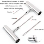 46pcs /Set Car Tubeless Tire Repair Needle Rubber Strip Valve Tip Needle-nosed Pliers Tool Set - Image 5
