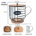 Coffee Companion Storage Rack Cup-Shaped Kitchen Storage Basket - Image 3