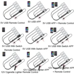 Eight-Color LED Voice Control Car Music Rhythm Atmosphere Light - Image 2