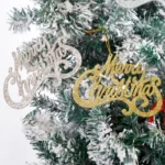 2pcs Christmas Shiny Letter Pendants Christmas Tree DIY Decorations - Image 3