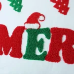 Christmas Embroidery Pillowcase Canvas Sofa Cushion Cover, Pillow Core Not Included - Image 5