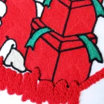 Christmas Embroidery Pillowcase Canvas Sofa Cushion Cover, Pillow Core Not Included - Image 6