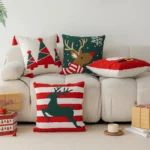 45x45cm Christmas Pillowcase Holiday Home Decoration Pillow Cover, Pillow Core Not Included - Image 3