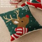 45x45cm Christmas Pillowcase Holiday Home Decoration Pillow Cover, Pillow Core Not Included - Image 5