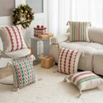 45x45cm Christmas Jacquard Sofa Pillowcase Simple Recliner Pillow Cover, Pillow Core Not Included - Image 3