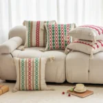 45x45cm Christmas Jacquard Sofa Pillowcase Simple Recliner Pillow Cover, Pillow Core Not Included - Image 4