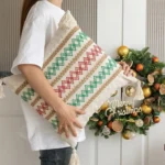 45x45cm Christmas Jacquard Sofa Pillowcase Simple Recliner Pillow Cover, Pillow Core Not Included - Image 7