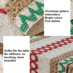 Christmas Towel Embroidery Table Flag Simple Tablecloths - Image 7