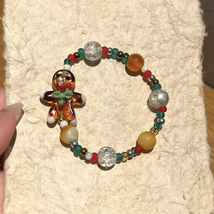 Christmas Beads Bracelet Holiday Ambience Exquisite Versatile Design Jewellery