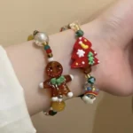 Christmas Beads Bracelet Holiday Ambience Exquisite Versatile Design Jewellery - Image 2