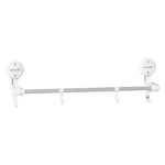 Suction Cup Towel Rack Home Rotating Shelf Kitchen Bathroom Storage Hanger Movable Hooks