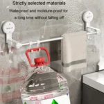 Suction Cup Towel Rack Home Rotating Shelf Kitchen Bathroom Storage Hanger Movable Hooks - Image 8