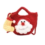 Christmas Handmade Woolen Knitting Bag Santa Claus Finished Bag